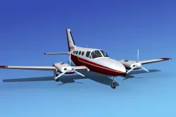 Cessna 414A Chancellor V04 3D model