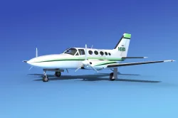 Cessna 414A Chancellor V09 3D model