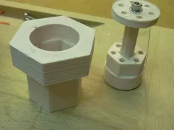 Drilling fixture used to drill symmetrical through holes.