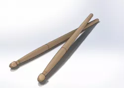 Drum Sticks Model 1A 3D model