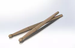Drum Sticks Model 2B 3D model