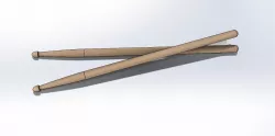 Drum Sticks Model 5B 3D model