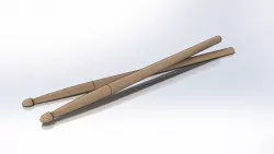 Drum Sticks Model 7A 3D model