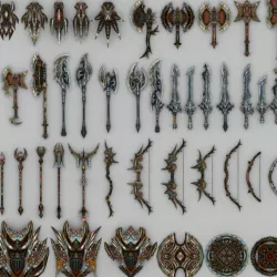 Fantasy arms set Low-poly  3D model
