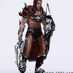 Fantasy warrior Low-poly  3D model