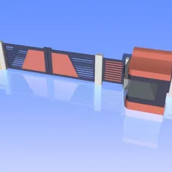 Fence and Gate 01 3D model