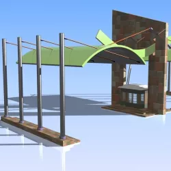 Fence and Gate 03 3D model