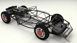 Full Mercedes 300SL chassis 3D model