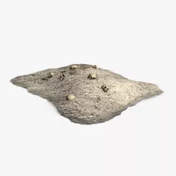 Gravel pile with bones 3D model