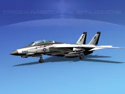 Grumman F-14D Tomcat T01a VF100 3D model