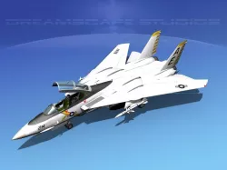 Grumman F-14D Tomcat T13a vf142 3D model