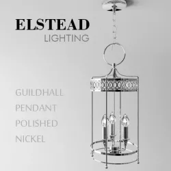 Guildhall Pendant Polished Nickel Low-poly  3D model