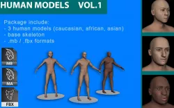 Human models VOL 1 3D model