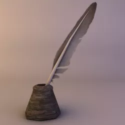 Ink feather 3D model