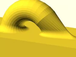 Inner Bevel between any (convex) Shape and a Plane In OpenSCAD