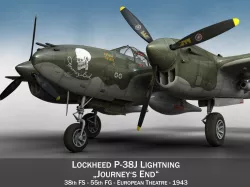 Lockheed P-38 Lightning - Journeys End 3D model