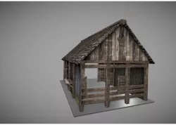 low poly medieval house Low-poly  3D model