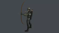 Medieval Archer Low-poly  3D model