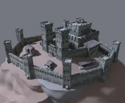 medieval castle 3D model