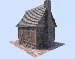 medieval town house 3D model