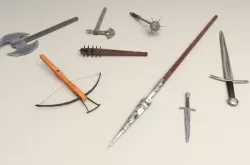 medieval weapons pack 3D model