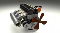 Mercedes 300SL Engine 3D model