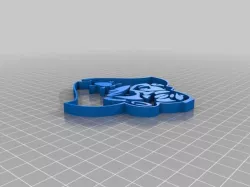 Negative space pirate logo