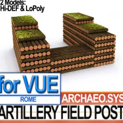 Roman Artillery Field Post 3D model