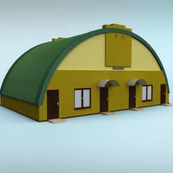 Rounded building 3D model