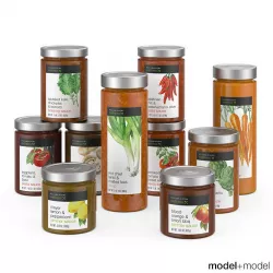 Sauce jars 3D model