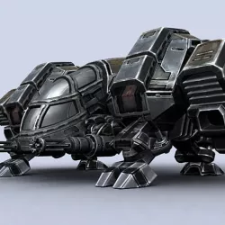 Sci-Fi Dropships collection Low-poly  3D model