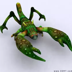Scorpid monster Low-poly  3D model