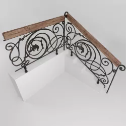 Stair railing 3D model