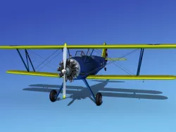 Stearman PT-17 Kaydet Trainer V02 3D model