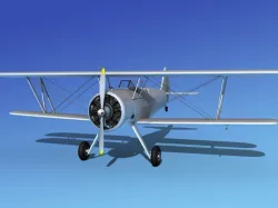 Stearman PT-17 Kaydet Unpainted 3D model