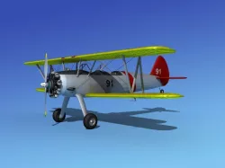 Stearman PT-17 Kaydet V05 3D model