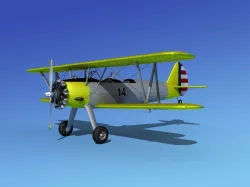 Stearman PT-17 Kaydet V07 3D model