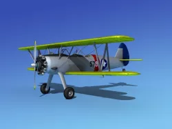 Stearman PT-17 Kaydet V08 3D model