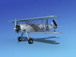 Stearman PT-17 Kaydet V11 3D model