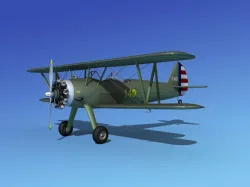 Stearman PT-17 Kaydet V12 3D model
