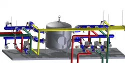 TECHNIQUE PLACE WITH TANK AND PUMP