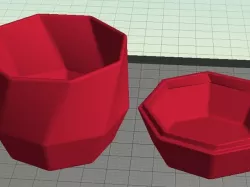Twisted Octagonal Pot with Lid
