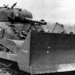 1-100 Sherman M4-A1.  M1 bulldozer blade addon kit