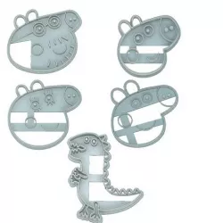 9 PIECES PEPPA PIG COOKIE CUTTER, FONDANT, PEPPA PIG,