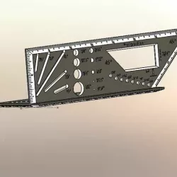 Carpenter's square and ruler