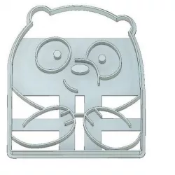 COOKIE CUTTER, FONDANT, PANDA WE BARE BEARS