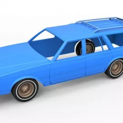Diecast shell and wheels Chevrolet Caprice wagon 1982 Scale 1 to 25