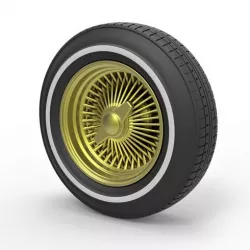 Diecast wire wheel from lowrider Scale 1 to 10