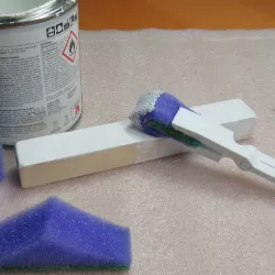 DIY Brush from Kitchen Sponge