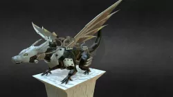 Dragon de combate sin textura